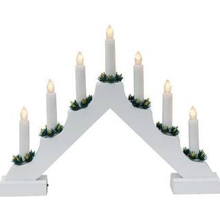 Julelysestage med 7 LED lys - hvid