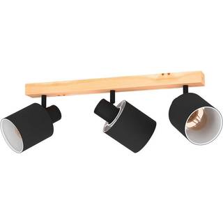 EGLO BATALLAS spotskinne 3L, sort/træ