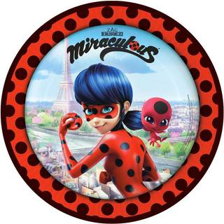Miraculous Ladybug tallerkner, 23 cm