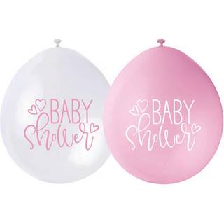 Baby shower balloner 10 stk. - Lyserøde og hvide