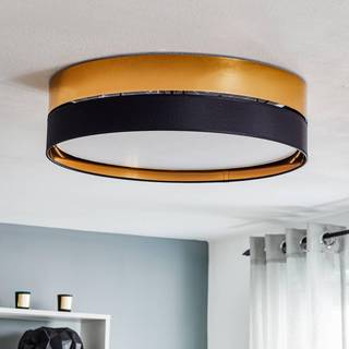 Loftlampe Hilton, sort/guld, Ø 60 cm