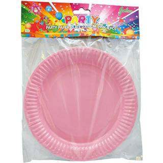 Pap Tallerken Pink 23,8 cm 8 stk - 79886