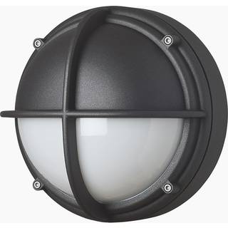 Skot LED udendørs væglampe / loftlampe, halvafskærmet opal/grafit