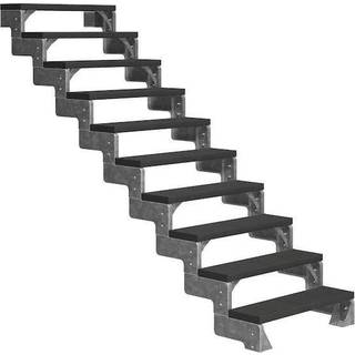 DOLLE Gardentop terrassetrappe med Trimax, antracit - 10 trin