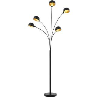 Standerlampe 200 Cm 5 X E14 Sølvfarvet - sølvfarvet og hvid