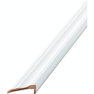 Almue gerigt 19x92 mm. til flex +karm hvid omviklet NCS S0505-Y, skåret i gering. 151,3 X 208,9