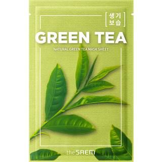 The Saem Natural Mask Sheet Green Tea Fugtgivende og lindrende sheetmaske 21 ml - 21 ml