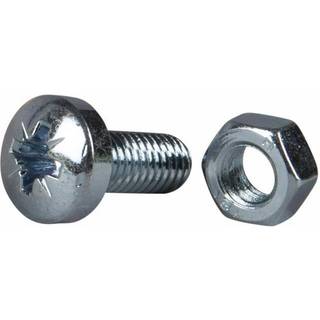 ESSVE 530020 Maskinskrue med møtrik, afrundet hoved, FZB M5 x 12 mm, pakke med 12