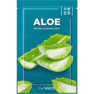 The Saem Natural Mask Sheet Aloe Fugtgivende og lindrende sheetmaske 21 ml - 21 ml
