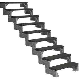 DOLLE Gardentop terrassetrappe med Trimax, antracit - 9 trin