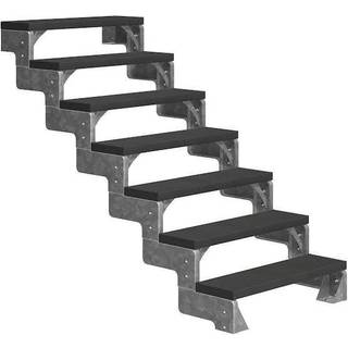 DOLLE Gardentop terrassetrappe med Trimax, antracit - 7 trin