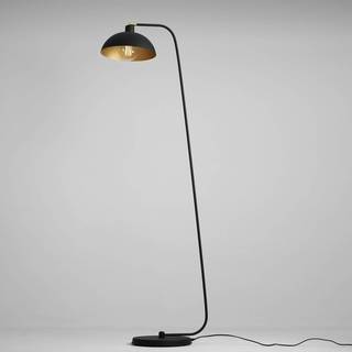 Gulvlampe 1036, 1 lyskilde, sort-guld