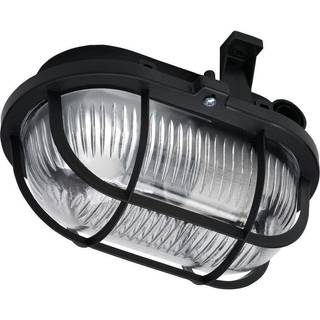 Gelia 110010201 Gitterbeslag oval, 60W, IP44 Sort