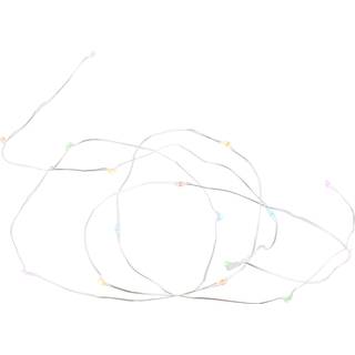 Sirius knirke lyskæde 20 led sølv og multifarvet