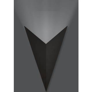 Væglampe Form 4, sort, 19 x 30 cm