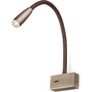 Lead læselampe med læderdetaljer og LED