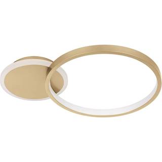 LED-loftlampe Gafares, guld, aluminium, 41 cm fjernbetjening CCT