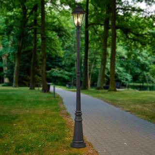 Lindby udendørslampe Edana, 211 cm, antracit, E27, IP44