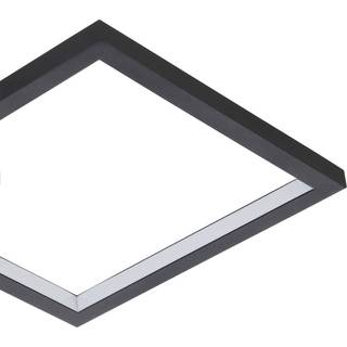 LED-loftlampe Gafares, sort aluminium 33 cm fjernbetjening CCT