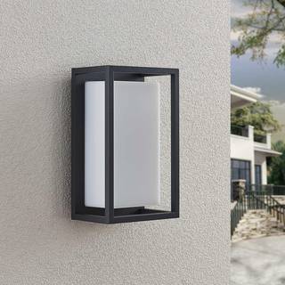Lucande udendørs LED-væglampe Ilirian, antracit, aluminium, 15 cm