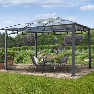 3x4m, hardtop havepavillon, uden sidegardiner - (300161)