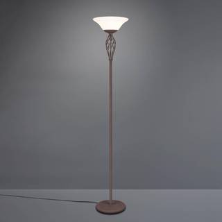 Rustica gulvlampe med fodkontakt, rust