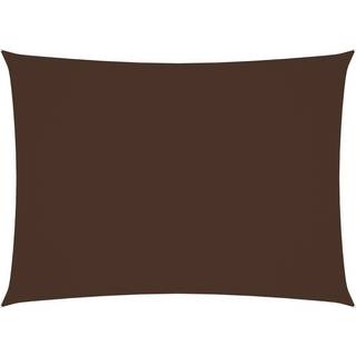 solsejl 5x6 m rektangulær oxfordstof brun