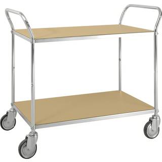 Kongamek 90 x 54 Elektrogalvaniseret ESD-bordvogn, 2 hylder