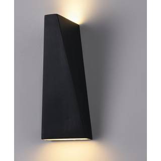 Times Square udendørs LED-væglampe, sort