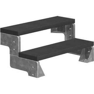 DOLLE Gardentop terrassetrappe med Trimax, antracit - 2 trin