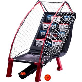 Franklin Sports Basketball Arcade Game - Table Top Bounce A Bucket Shootout Basketball Game - Indoor Electronic Basketball Gameroom Game for Kids