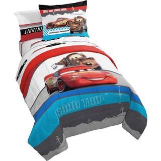 Jay Franco Disney Pixar Cars Racing Machine 7 Piece Full Bed Set - Inkluderer dyne & ark s?t - Senget?j har Lightning McQueen - Super Soft Fade R