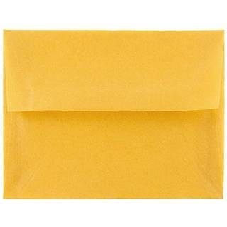 Jampapir A2 Gennemsigtig Vellum Invitation Konvolutter - 4 3/8 X 5 3/4 - Guld - 25/pakke