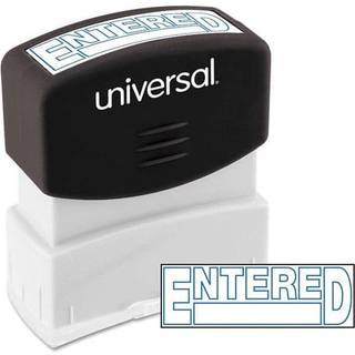 Universal 10052 Meddelelsesstempel Indtastet pre-inked en-farve bl?