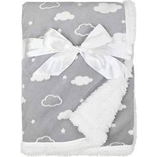 American Baby Company Heavenly Soft Chenille Sherpa Modtagelse af t?ppe 3D Gray Cloud 30 """" X 35 """" For drenge og piger