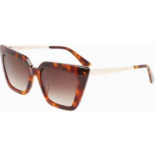 Calvin Klein Kvinde CK22516S 220 Solbriller Acetat Havana Brun Firkantet Normal Skygge
