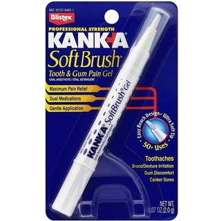 Kank-en blød børste tand mundsmerter gel maksimal styrke hvid 0,21 oz pakke med 3
