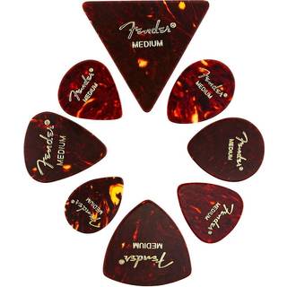 Fender Classic Celluloid Guitar Picks Shape Medley Guitar Tilbeh?r Skildpadde Shell Medium 8-Pack