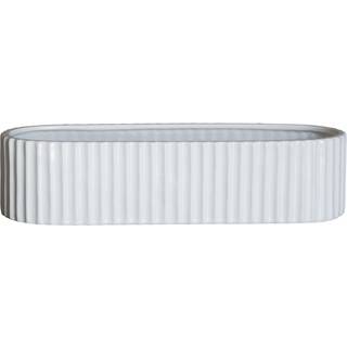 DBKD Stripe adventslysestage 30 cm Shiny white