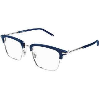 Montblanc MB0243O Asian Fit 002 52 Briller Mænd Blue - Shiny Blue - 52mm