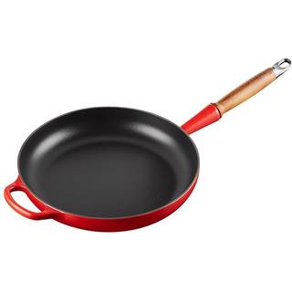 Le Creuset Bratpfanne mit Holzgriff Signature Gusseisen Kirschrot 24 cm