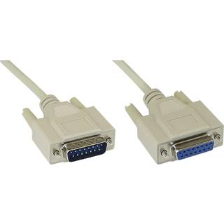 15pin D-Sub Seriel hun/han kabel 2 m