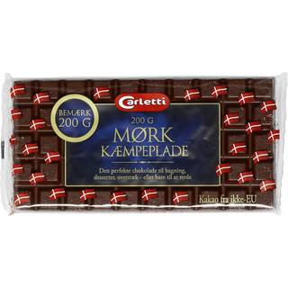 Carletti Kæmpeplade Mørk 200 g.
