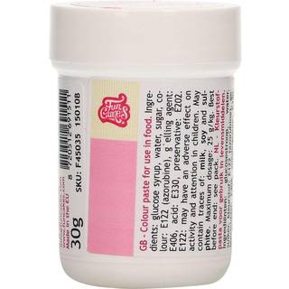 Pastafarve lyserød 30 g - FunCakes