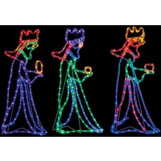 Premier indendørs og udendørs 70 cm tre vise mænds lyssnor 360 flerfarvede LED'er