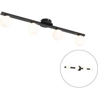Moderne loftslampe sort IP44 4-lys - Cederic