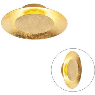 Art deco loftlampe guld / messing inkl. LED - sol