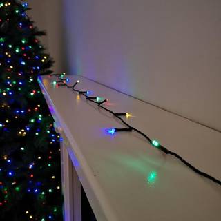 1000 LED-lys, 100 m Premier Battery, 8-funktioners udendørs timerlys i flerfarvede farver