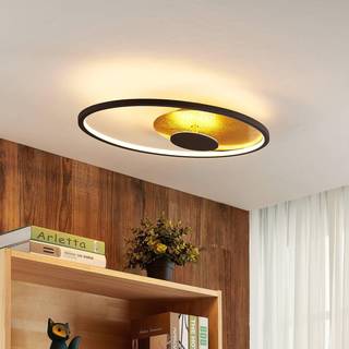 Lindby LED-loftlampe Feival, 61 cm, rust/guld, dæmpbar