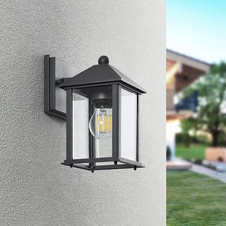 Lindby udendørs væglampe Giavanna, 23,3 cm, antracit, glas